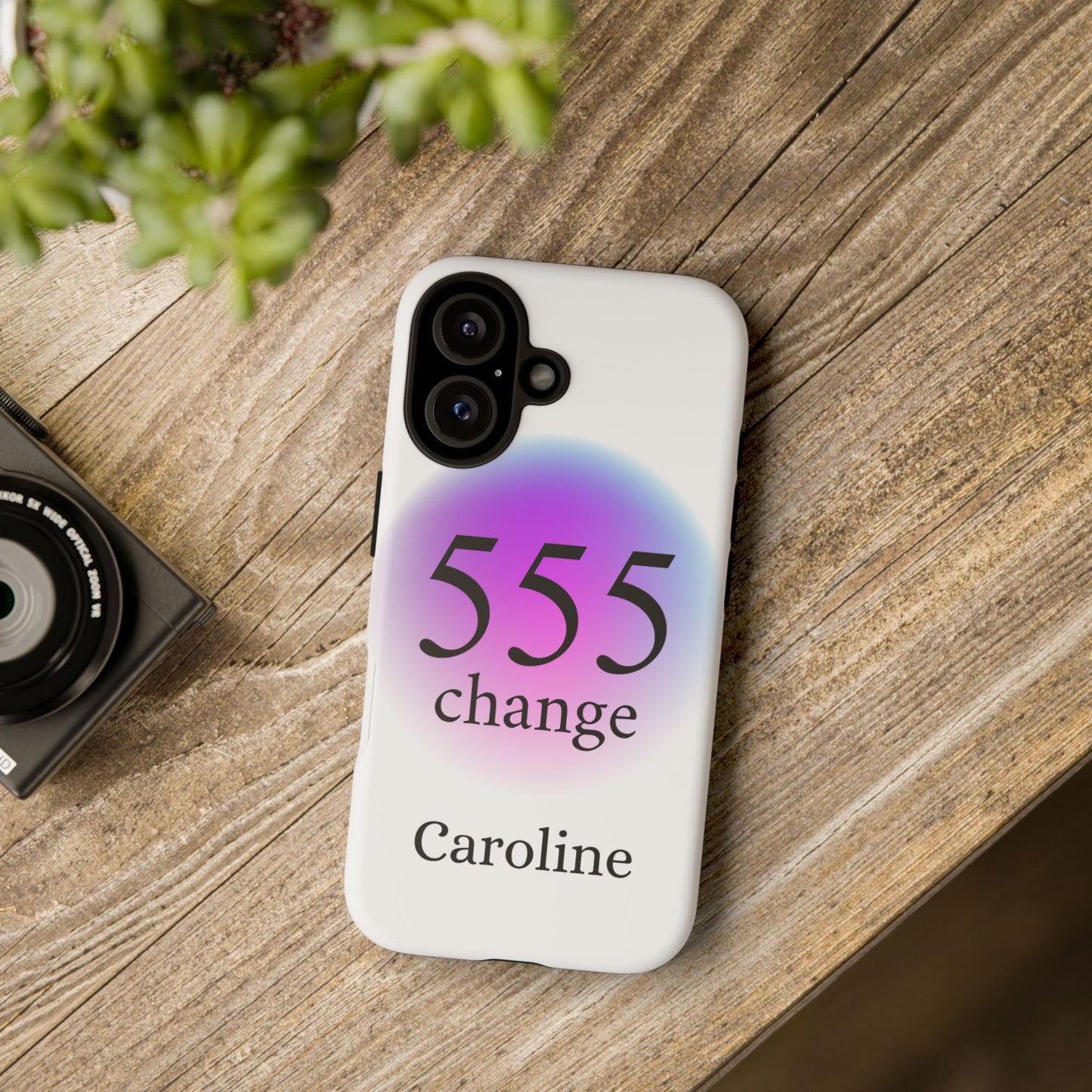 Phone Case — "555 Change" Personalized Spiritual Numerology Case (Custom Name)