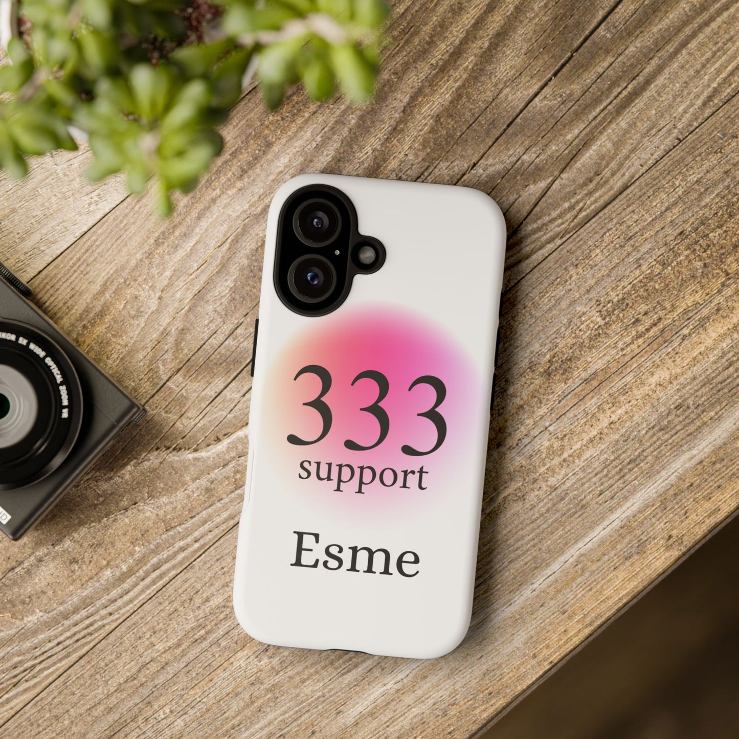 333 Support Personalized Phone Case — Custom Name Spiritual Angel Number iPhone Case