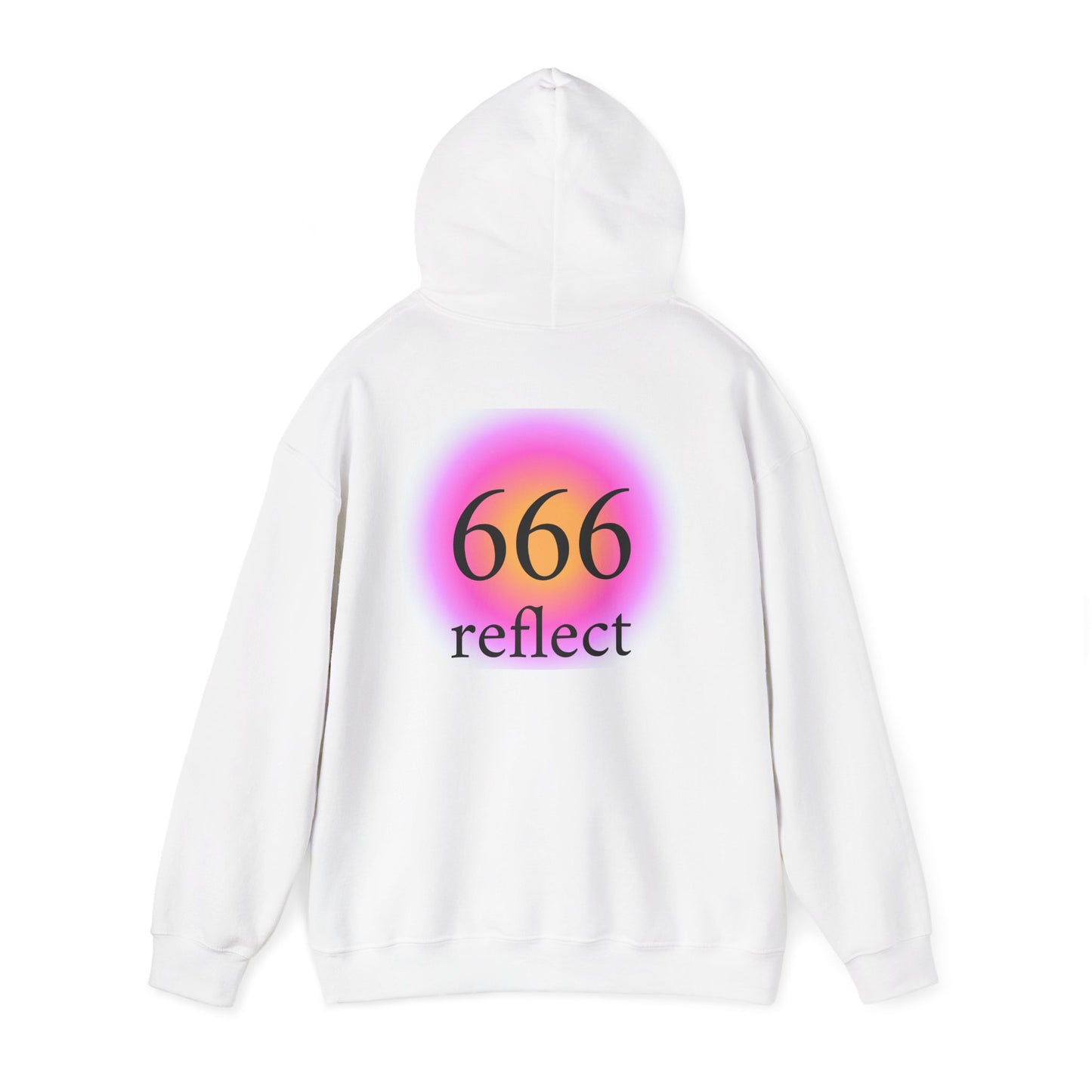 Reflective '666' Hoodie — Vaporwave Gradient Graphic Hooded Sweatshirt
