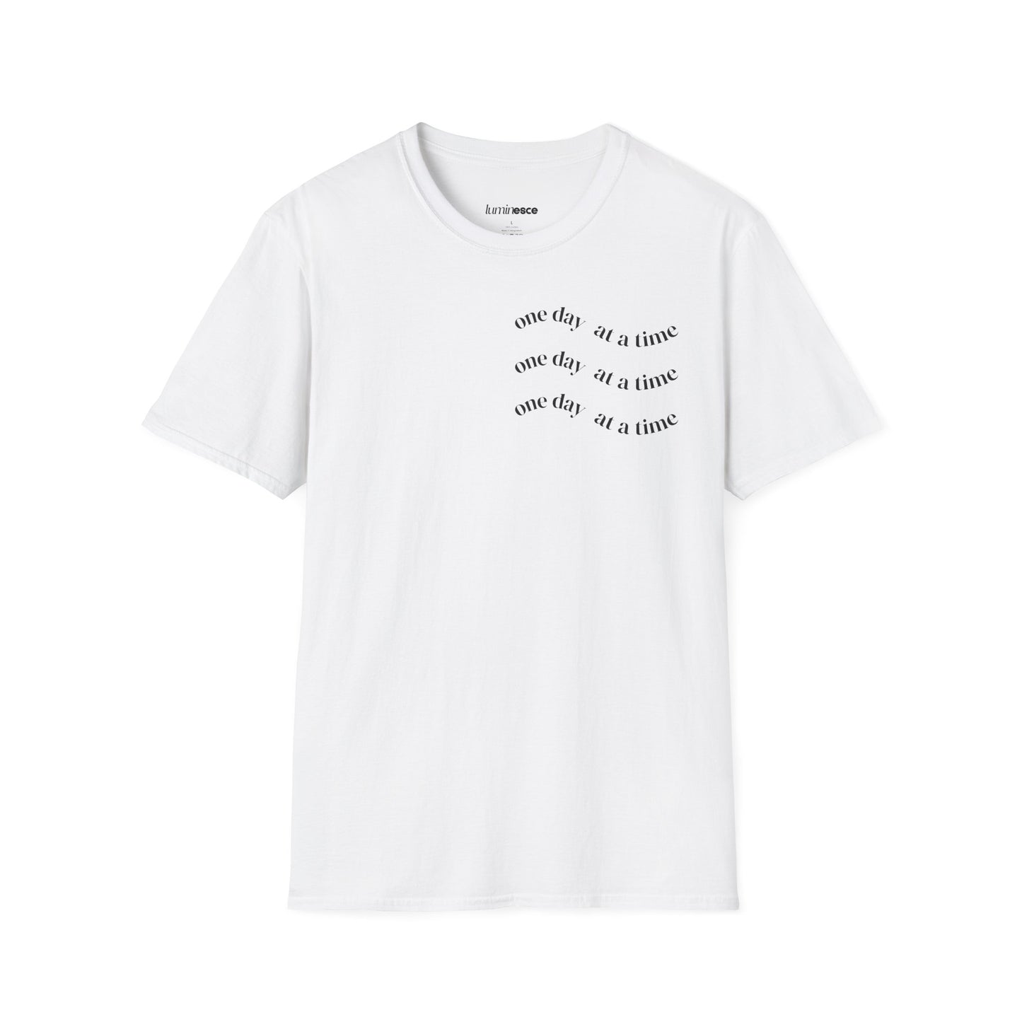 555 Change T-Shirt — Spiritual Angel Number Tee with "one day at a time" Minimal Design