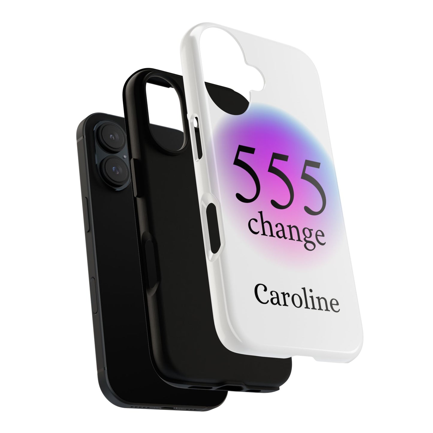 Phone Case — "555 Change" Personalized Spiritual Numerology Case (Custom Name)