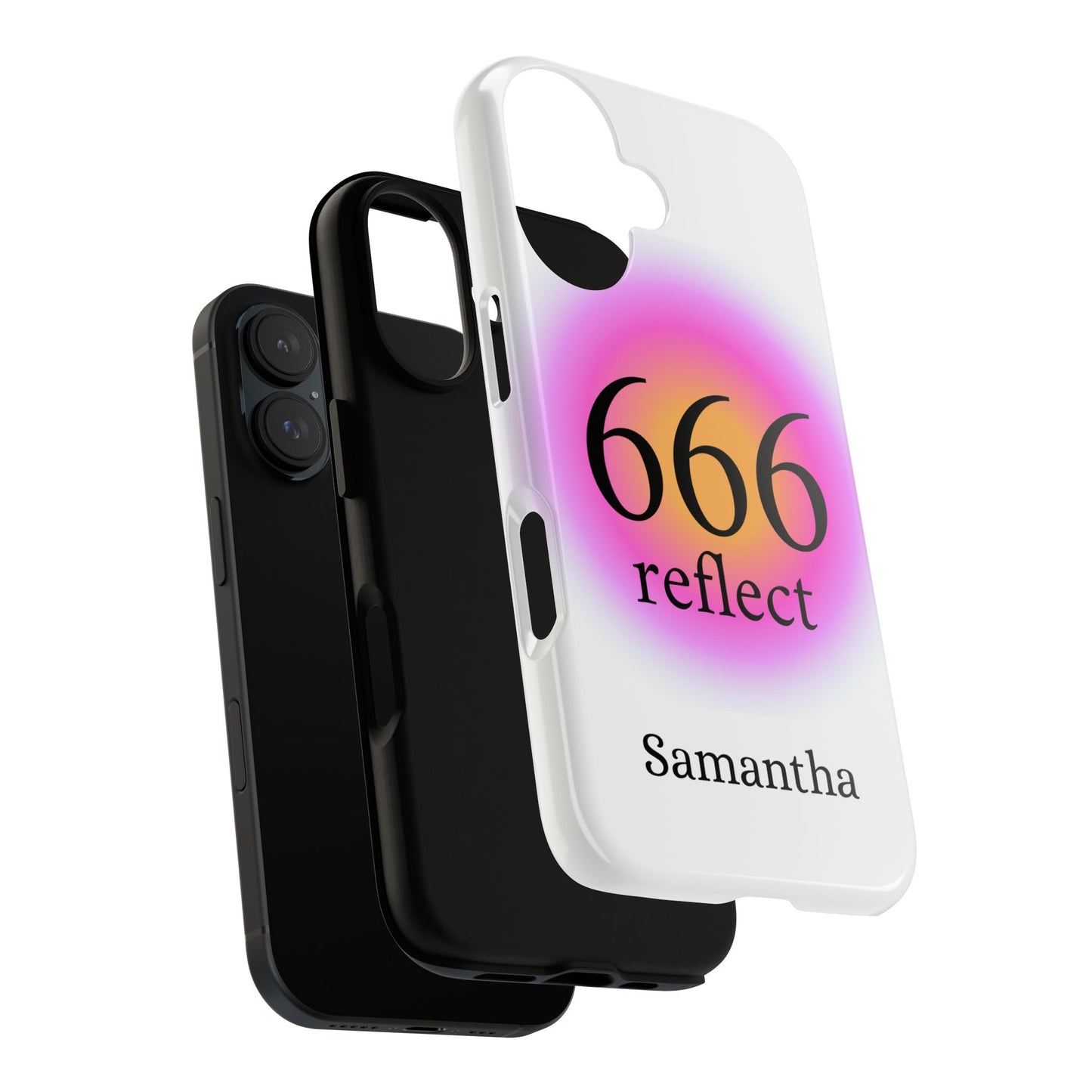 Phone Case — "666 reflect" Personalized Gradient Protective Case
