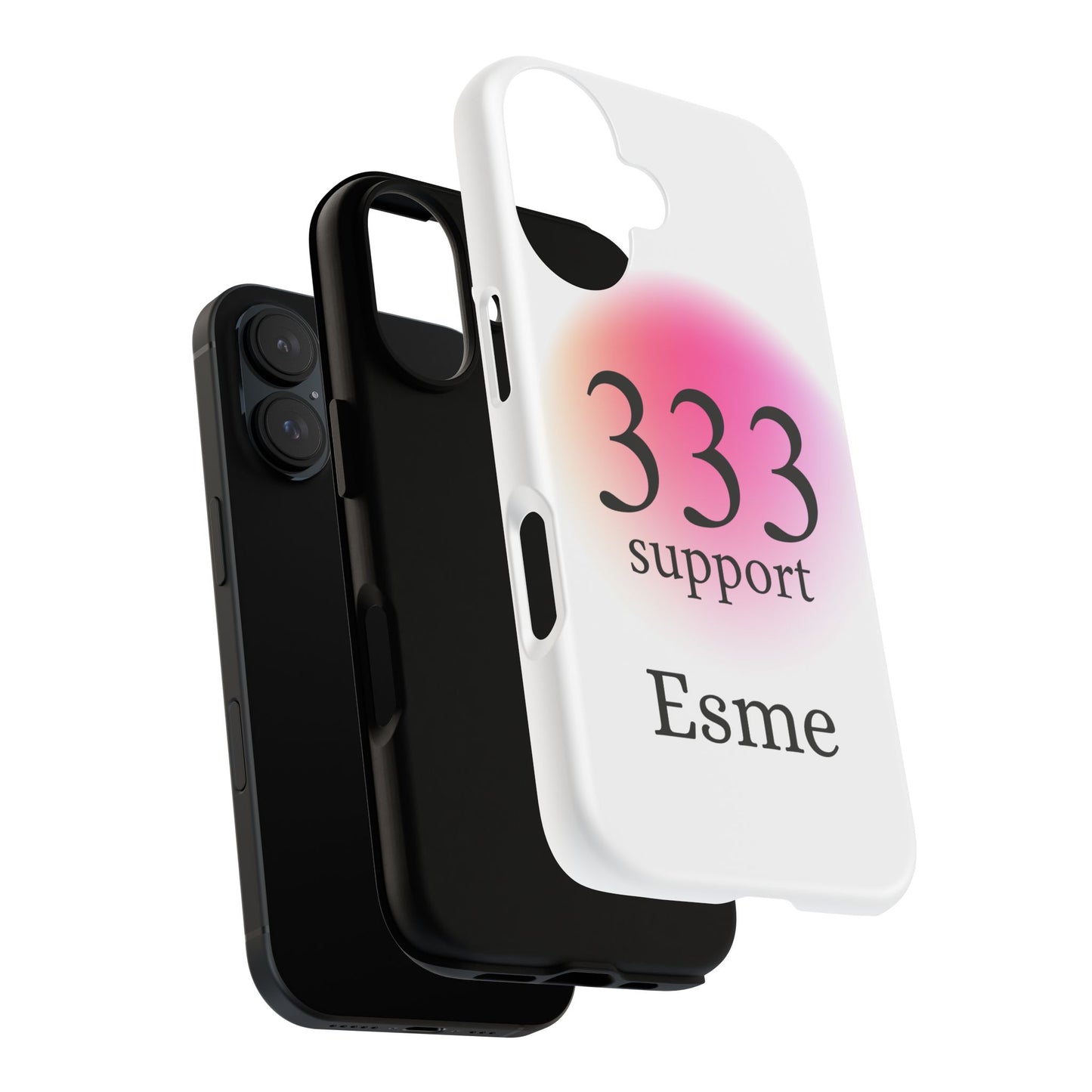 333 Support Personalized Phone Case — Custom Name Spiritual Angel Number iPhone Case