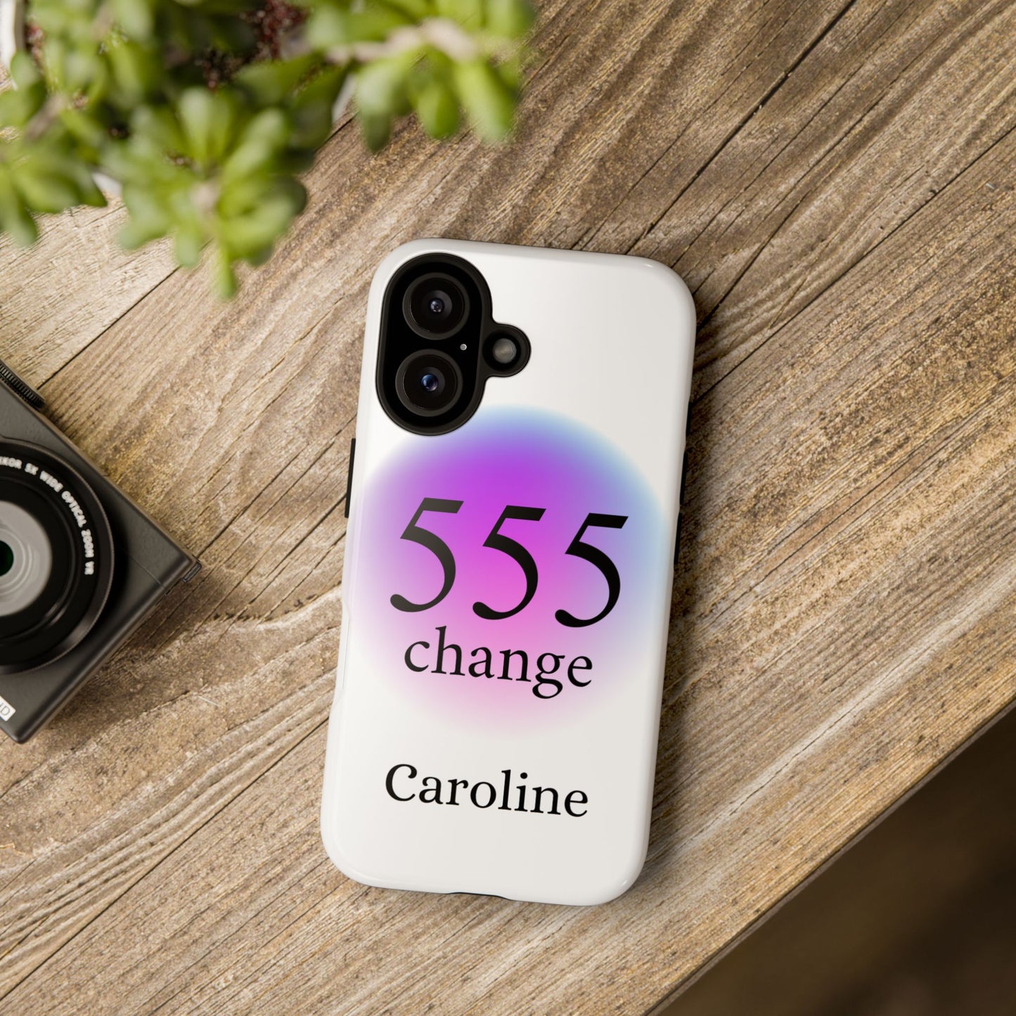Phone Case — "555 Change" Personalized Spiritual Numerology Case (Custom Name)