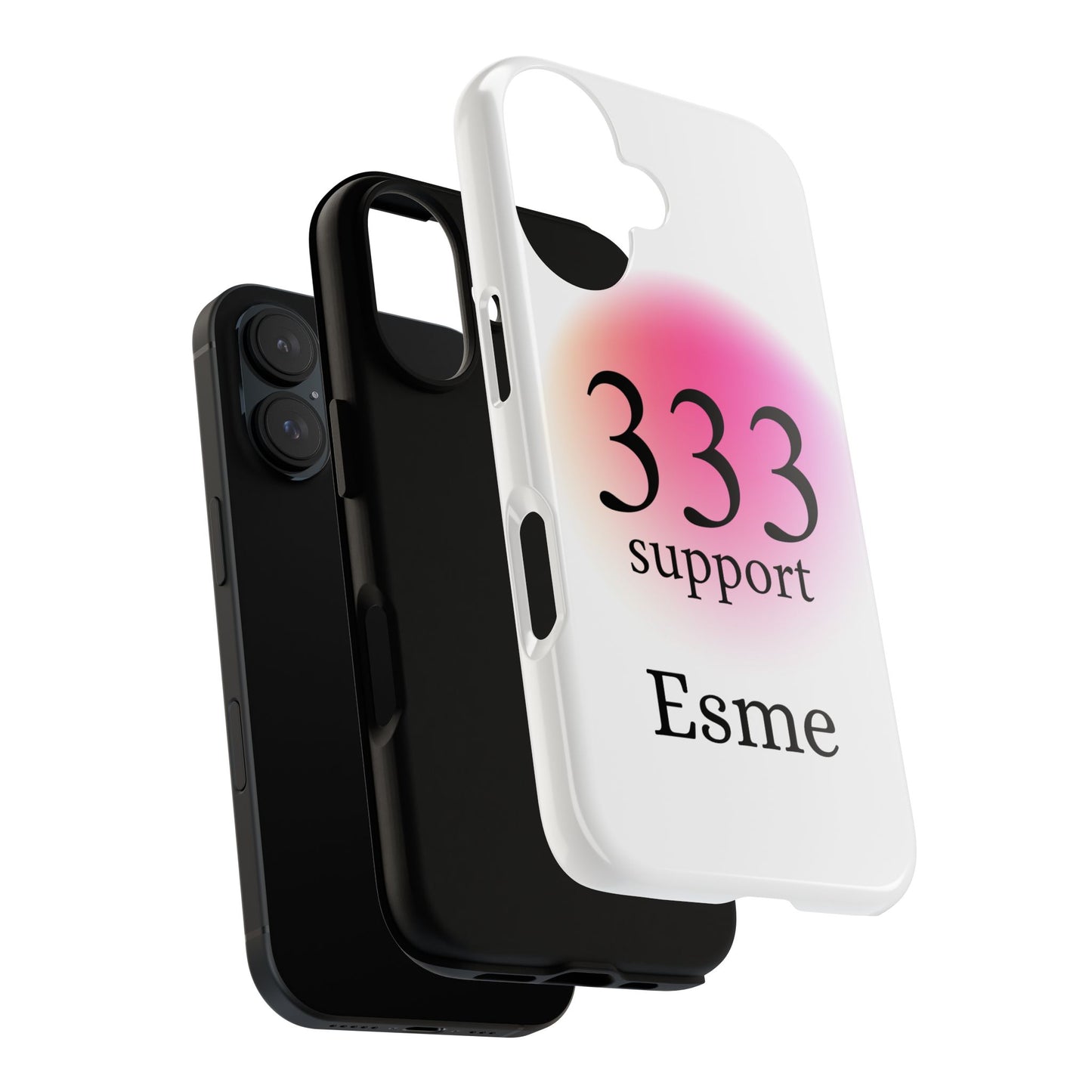 333 Support Personalized Phone Case — Custom Name Spiritual Angel Number iPhone Case
