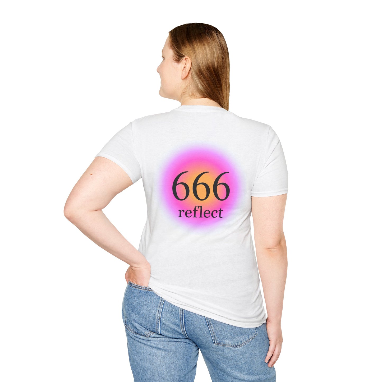 666 Reflect Graphic T-Shirt — Minimal Spiritual Aesthetic Shirt