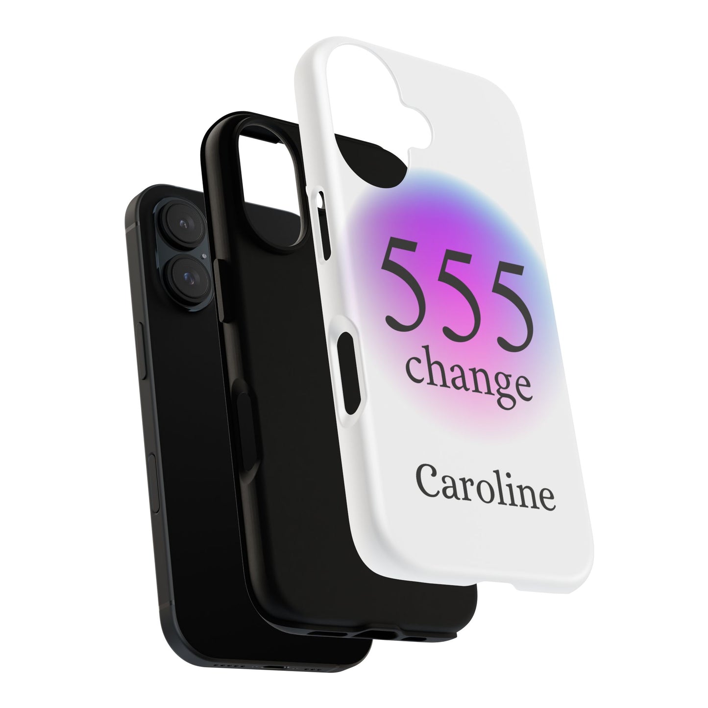 Phone Case — "555 Change" Personalized Spiritual Numerology Case (Custom Name)