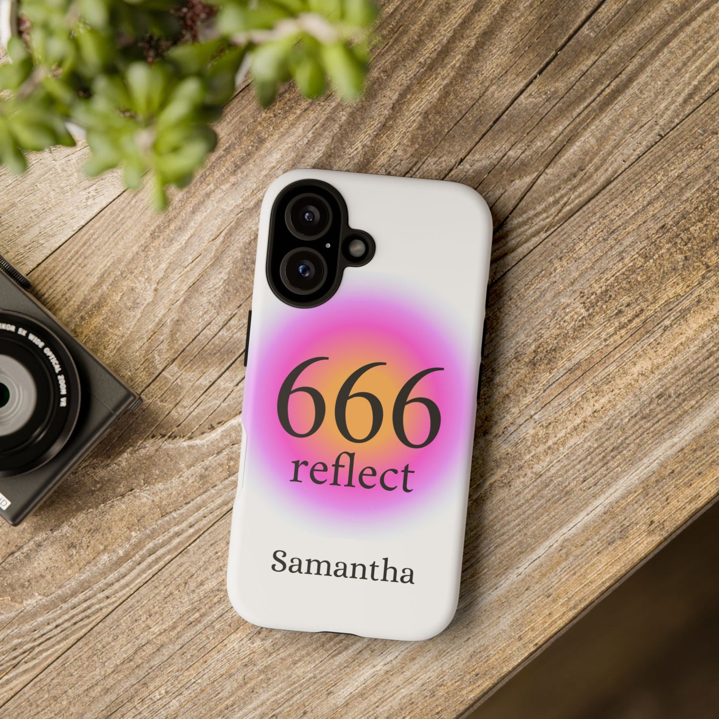 Phone Case — "666 reflect" Personalized Gradient Protective Case