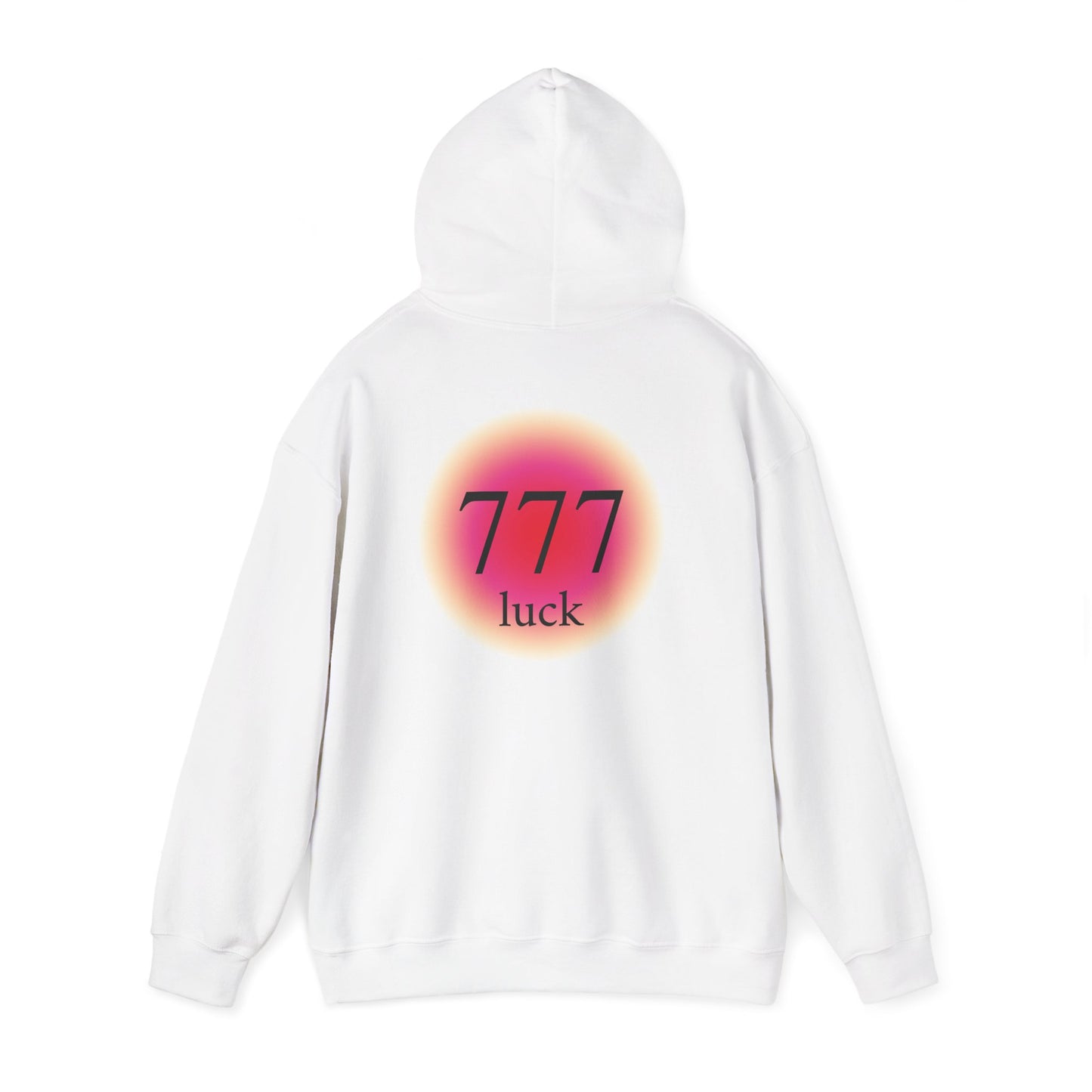 Lucky 777 Hoodie — Retro Gradient Back Graphic Pullover