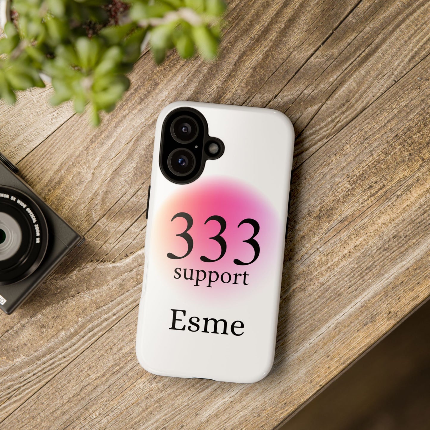 333 Support Personalized Phone Case — Custom Name Spiritual Angel Number iPhone Case