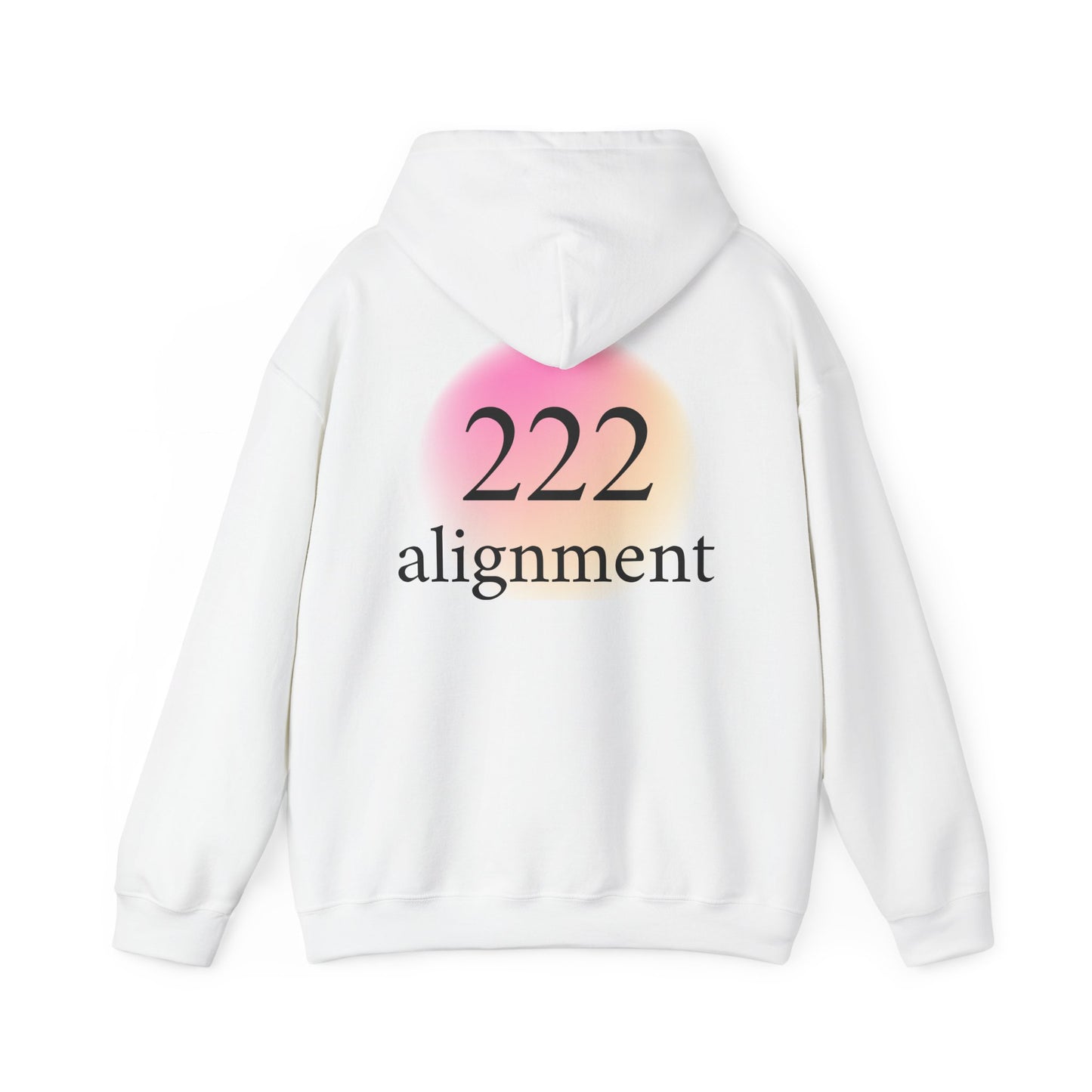 222 Alignment Hoodie – Spiritual Numerology Graphic Hooded Sweatshirt