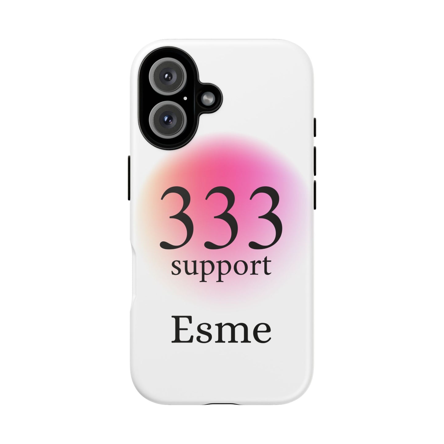 333 Support Personalized Phone Case — Custom Name Spiritual Angel Number iPhone Case