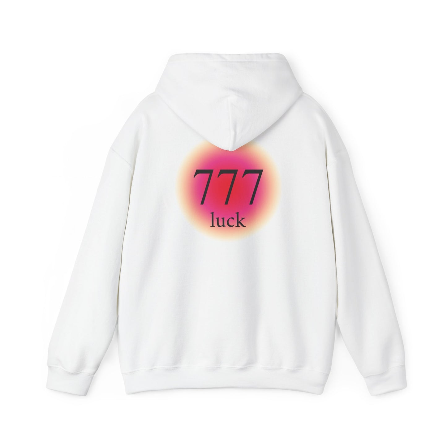 Lucky 777 Hoodie — Retro Gradient Back Graphic Pullover
