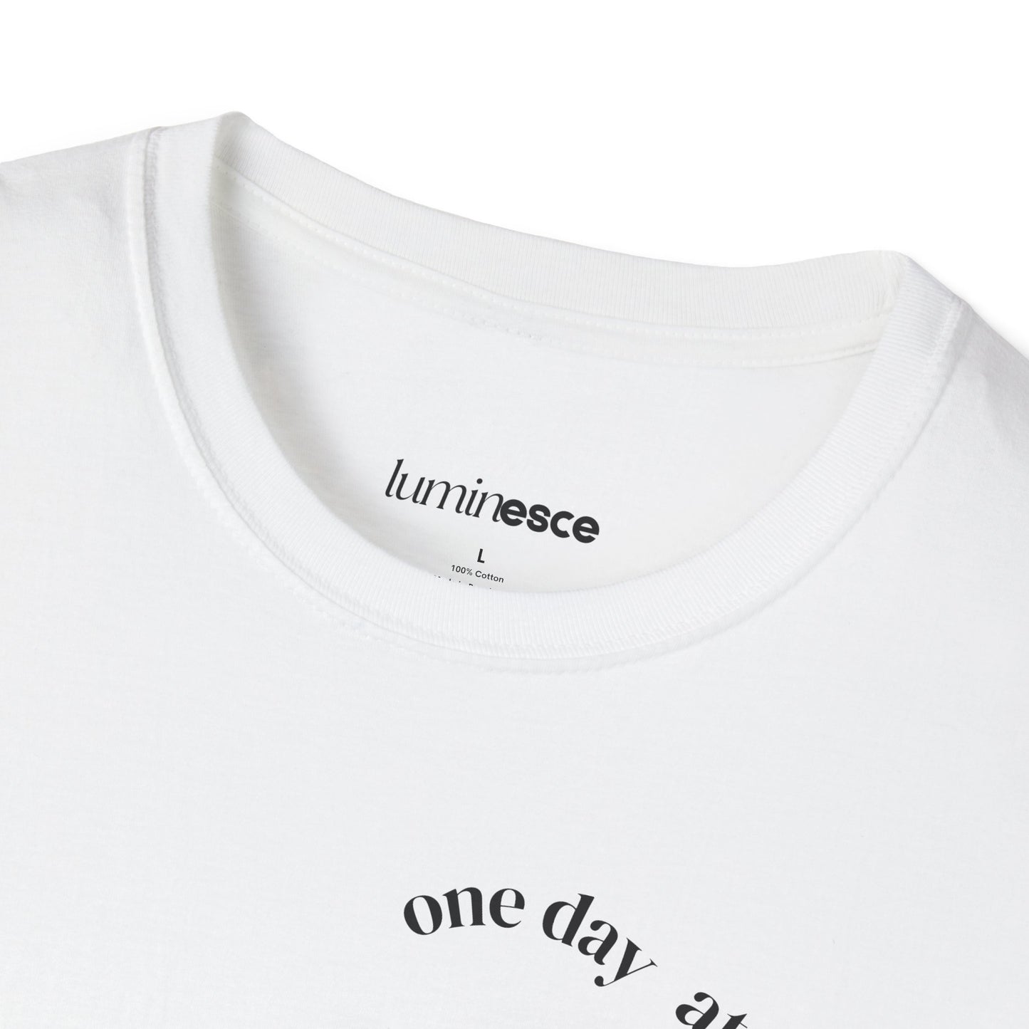 555 Change T-Shirt — Spiritual Angel Number Tee with "one day at a time" Minimal Design